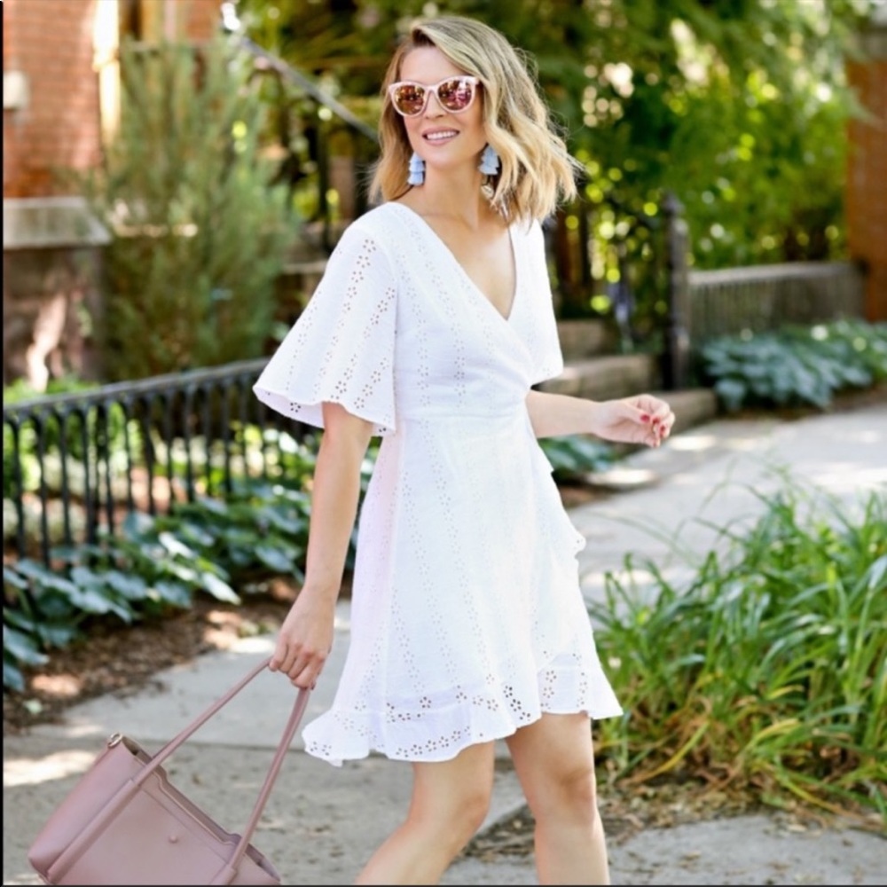 Japna Eyelet Wrap Dress